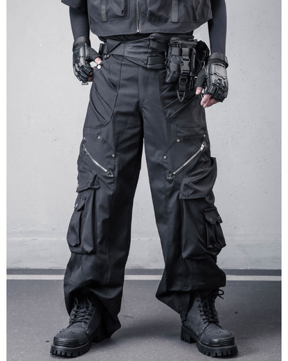 Heavyweight Functional Loose Wide-Leg Cargo Pants