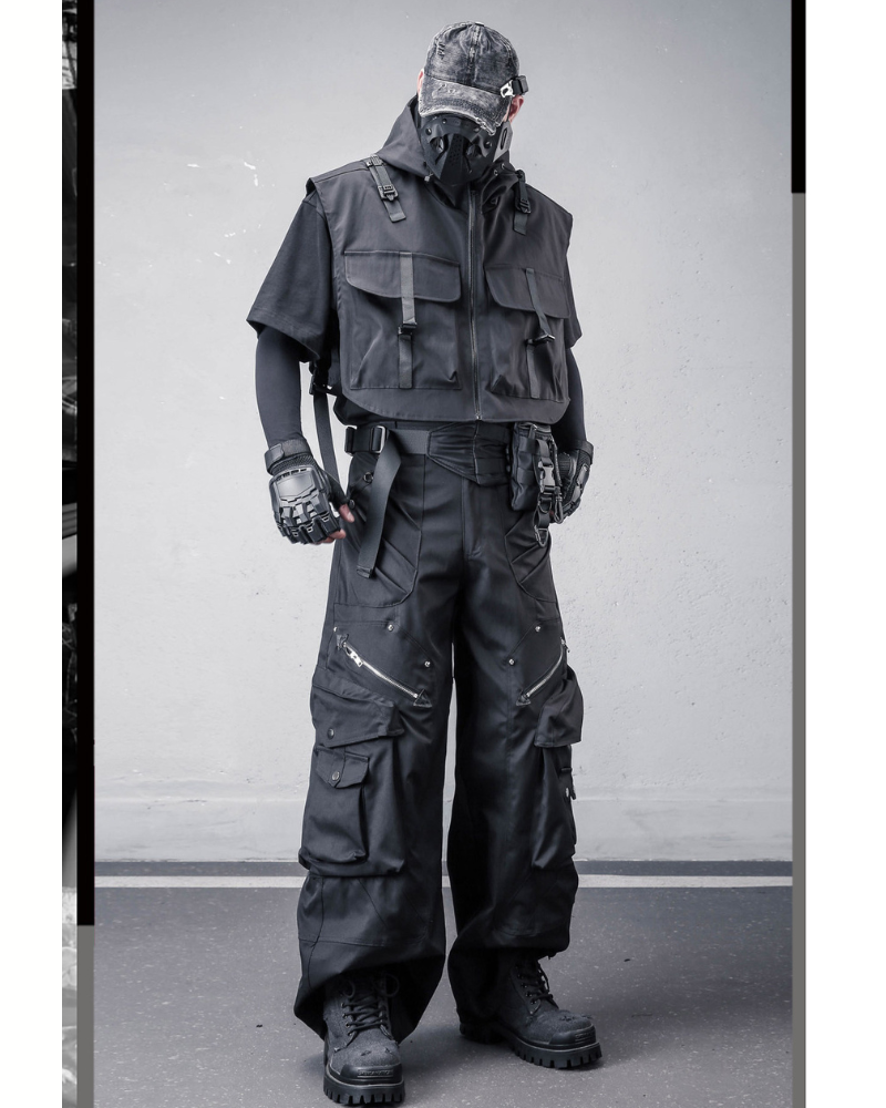 Heavyweight Functional Loose Wide-Leg Cargo Pants