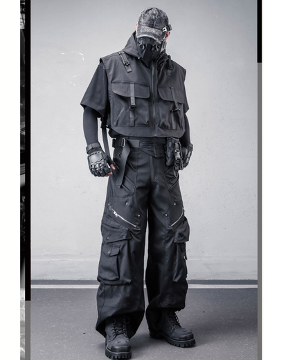Heavyweight Functional Loose Wide-Leg Cargo Pants