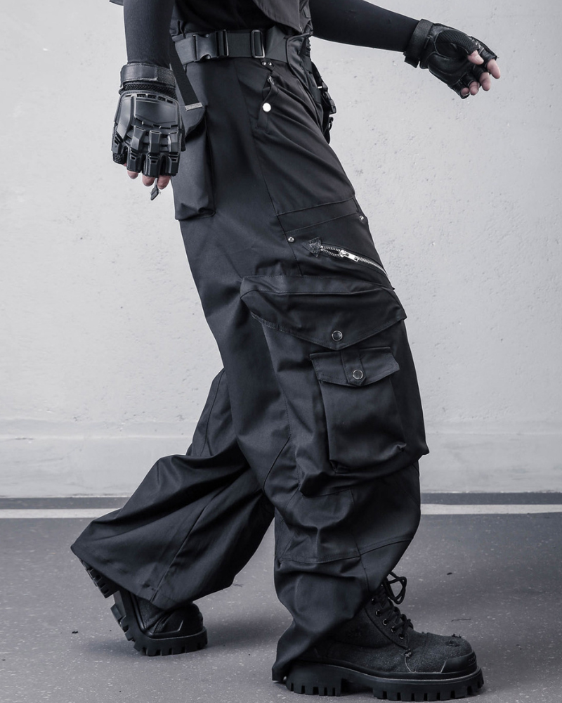 Heavyweight Functional Loose Wide-Leg Cargo Pants