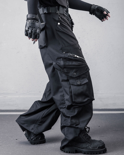 Heavyweight Functional Loose Wide-Leg Cargo Pants