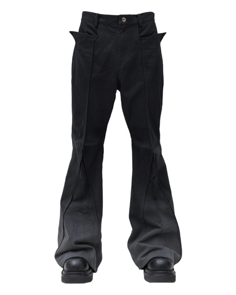 High Street Opium Style 3D-Structured Spiked Flare Pants