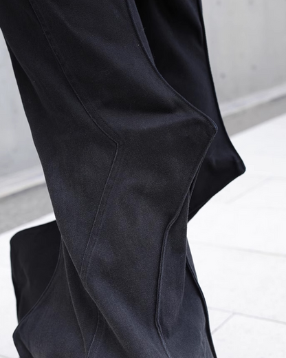 High Street Opium Style 3D-Structured Spiked Flare Pants
