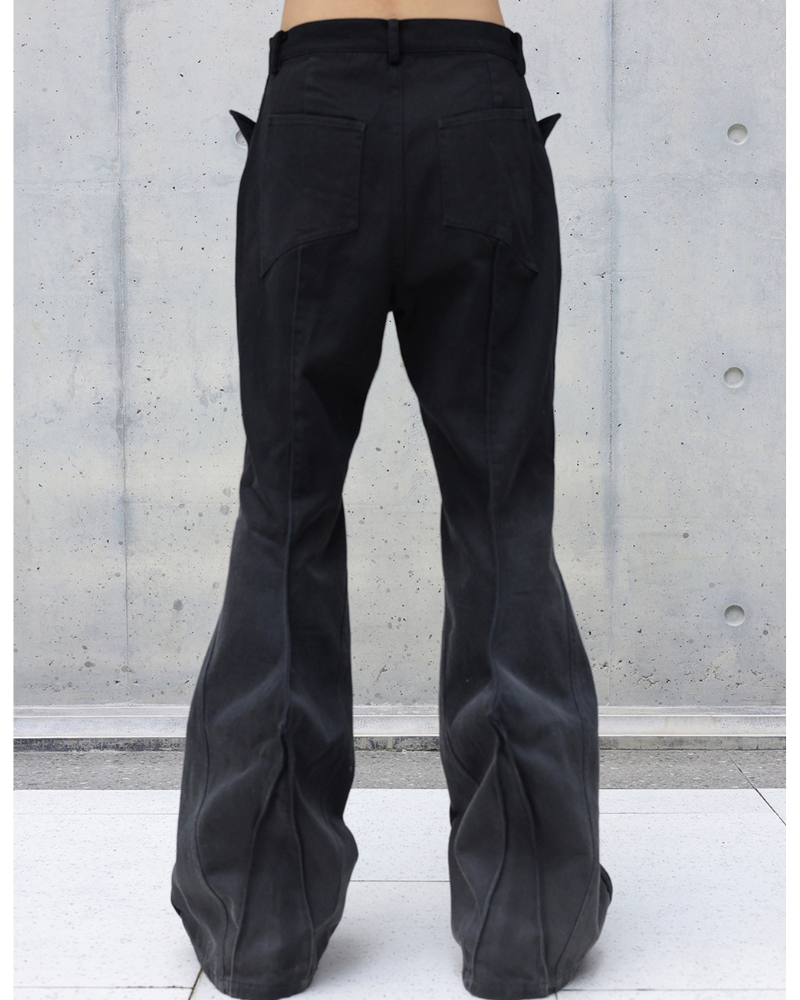 High Street Opium Style 3D-Structured Spiked Flare Pants