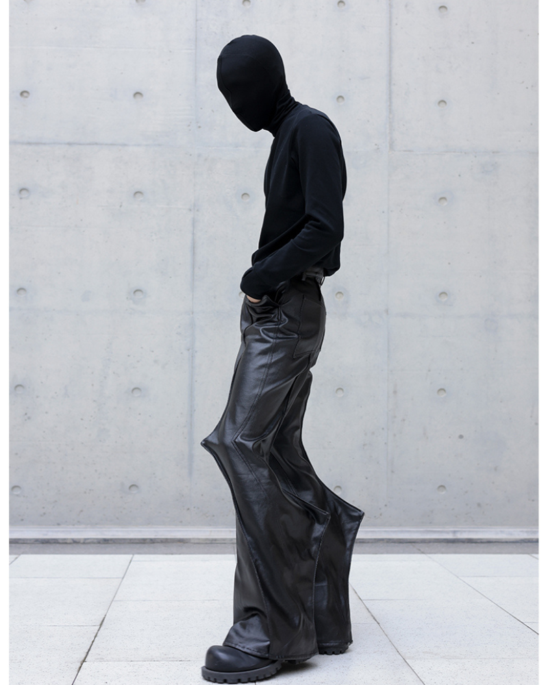 High Street Opium Style 3D-Structured Spiked Flare Pants