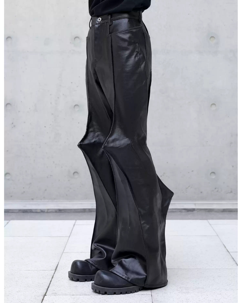 High Street Opium Style 3D-Structured Spiked Flare Pants