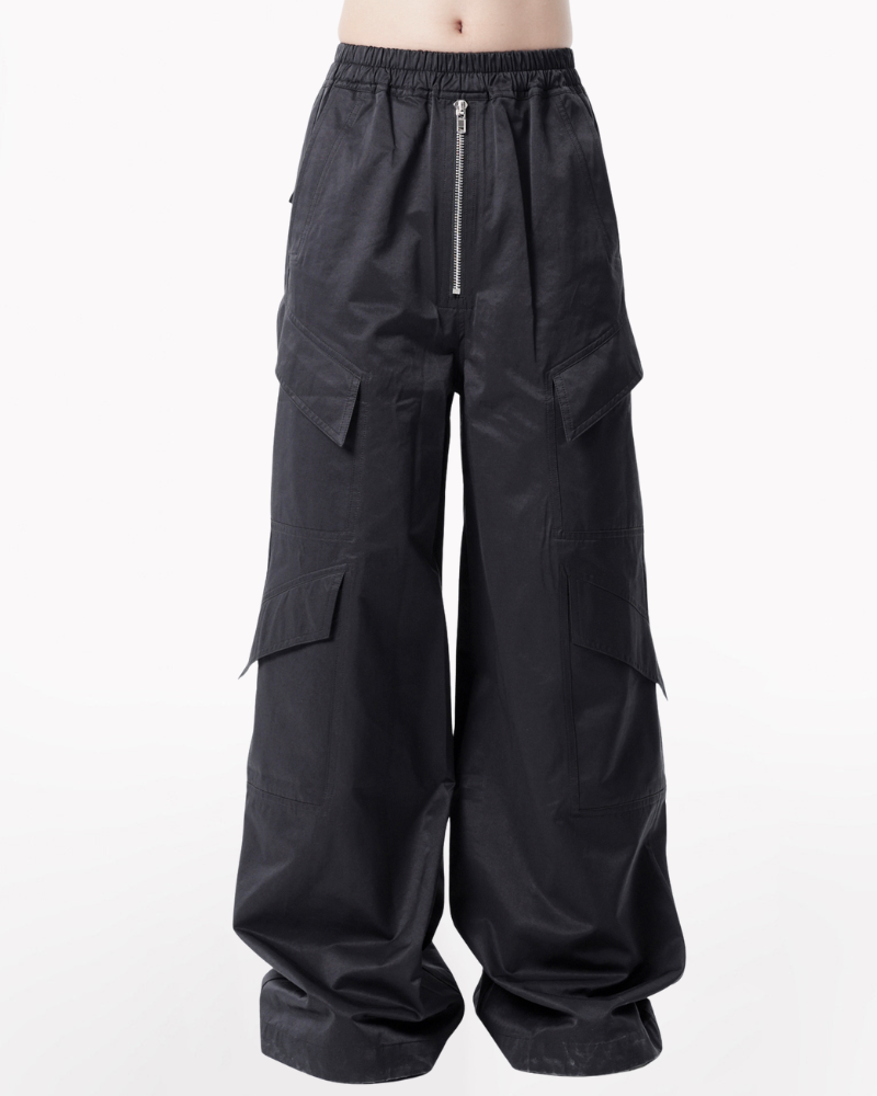 High Street Hip-Hop Cargo Wide-Leg Pants