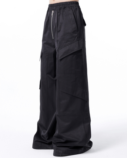 High Street Hip-Hop Cargo Wide-Leg Pants
