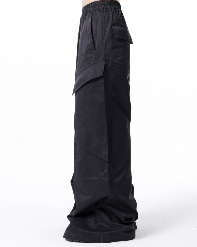 High Street Hip-Hop Cargo Wide-Leg Pants