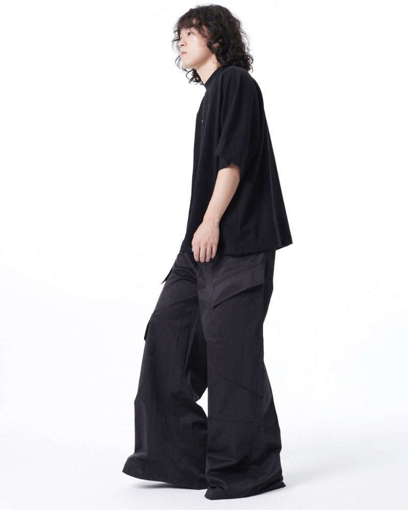 High Street Hip-Hop Cargo Wide-Leg Pants