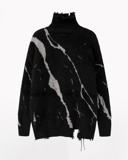 High Street Opium Style Lace-Up Turtleneck Sweater