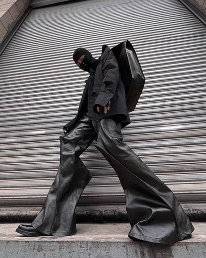 High Street Opium Style 3D-Structured Spiked Flare Pants