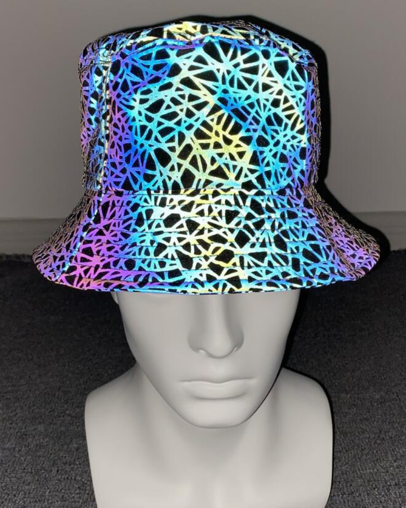 Hip Hop Rainbow Reflective Bucket Hat