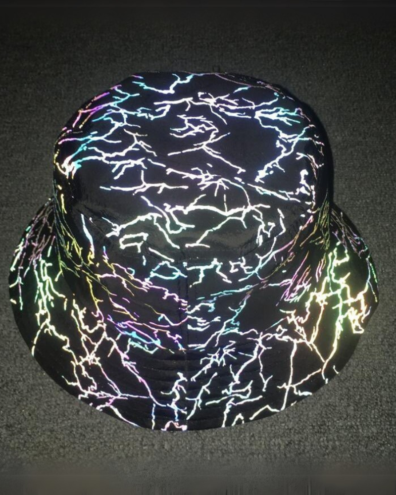 Hip Hop Rainbow Reflective Bucket Hat