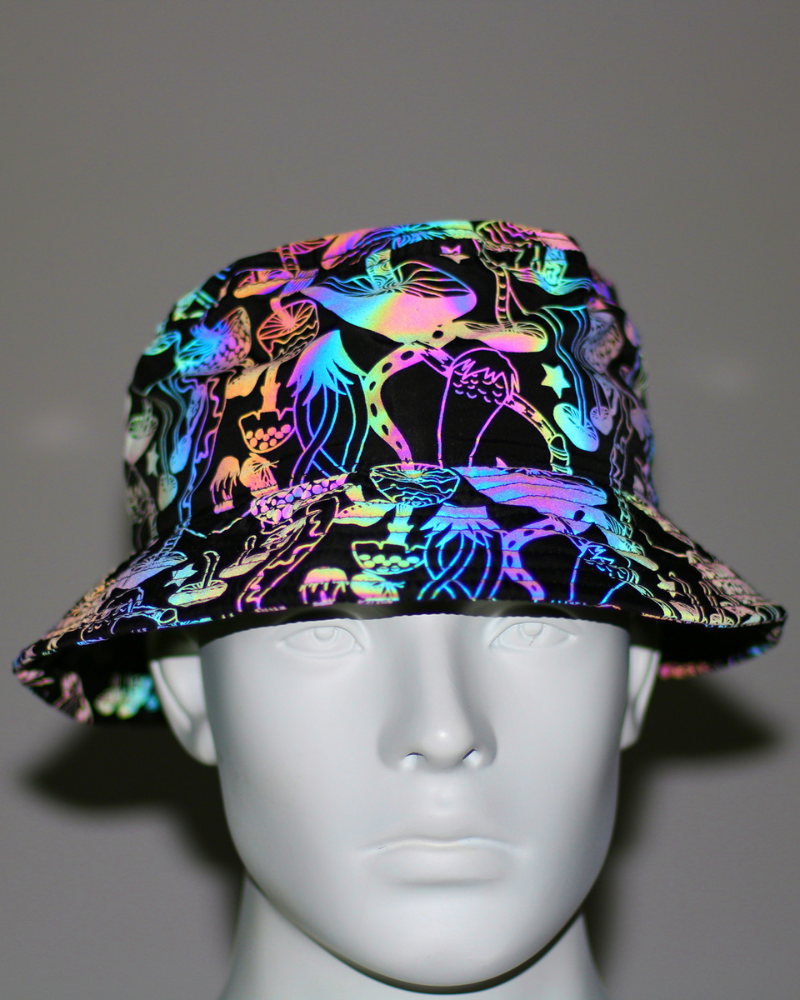 Hip Hop Rainbow Reflective Bucket Hat