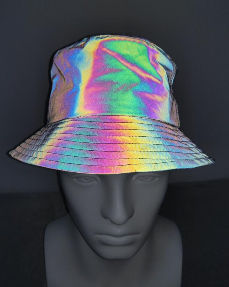 Hip Hop Rainbow Reflective Bucket Hat