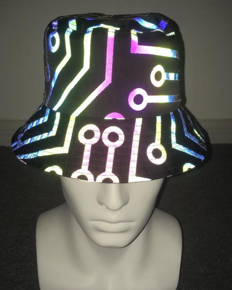 Hip Hop Rainbow Reflective Bucket Hat