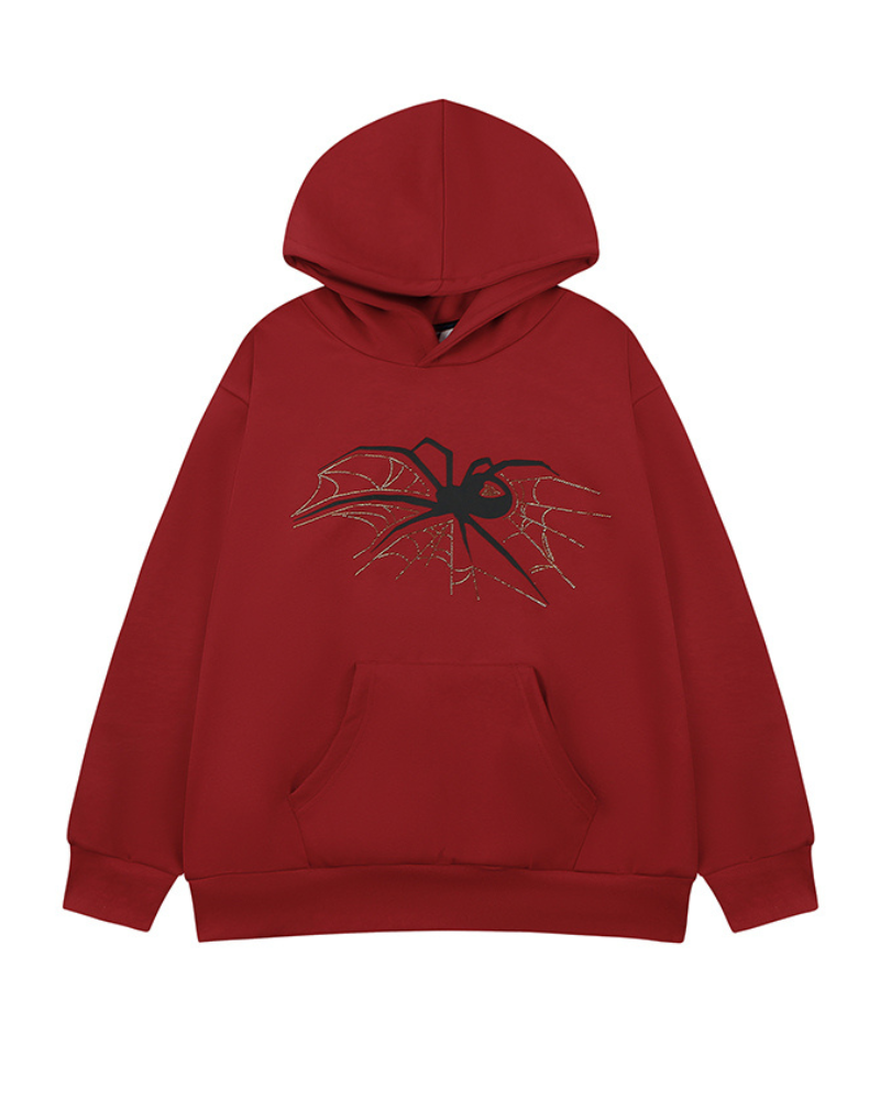 Streetwear Hip-Hop Spider Y2K Hoodie – Techwear Official