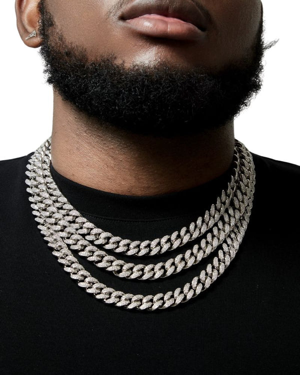 Hip Hop Stainless Steel 10mm Chain Iced Cuban Necklace