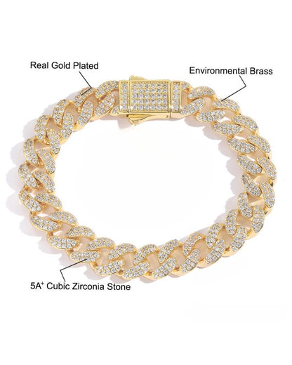 Hip Hop 12mm Iced Cuban Link Chain