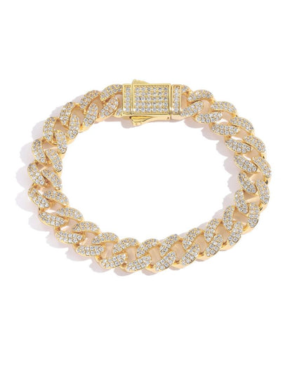 Hip Hop 12mm Iced Cuban Link Bracelet