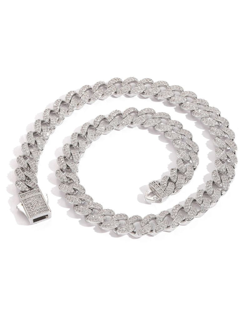 Hip Hop Stainless Steel 12mm Iced Cuban Link Bracelet