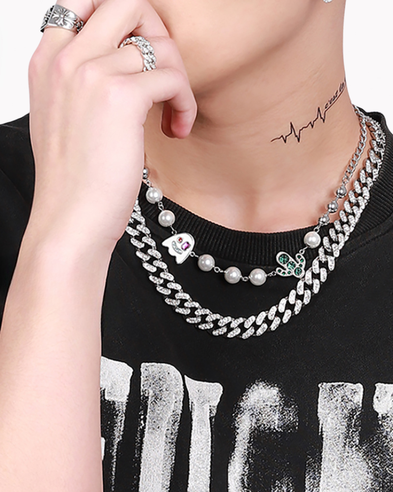 Hip Hop Titanium Steel Cuban Link Chain Necklace