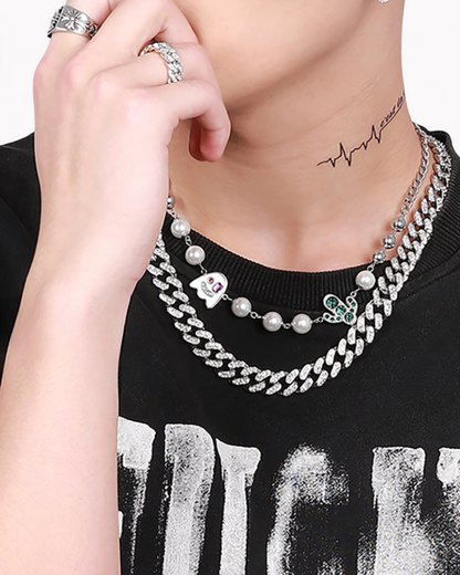 Hip Hop Titanium Steel Cuban Link Chain Necklace