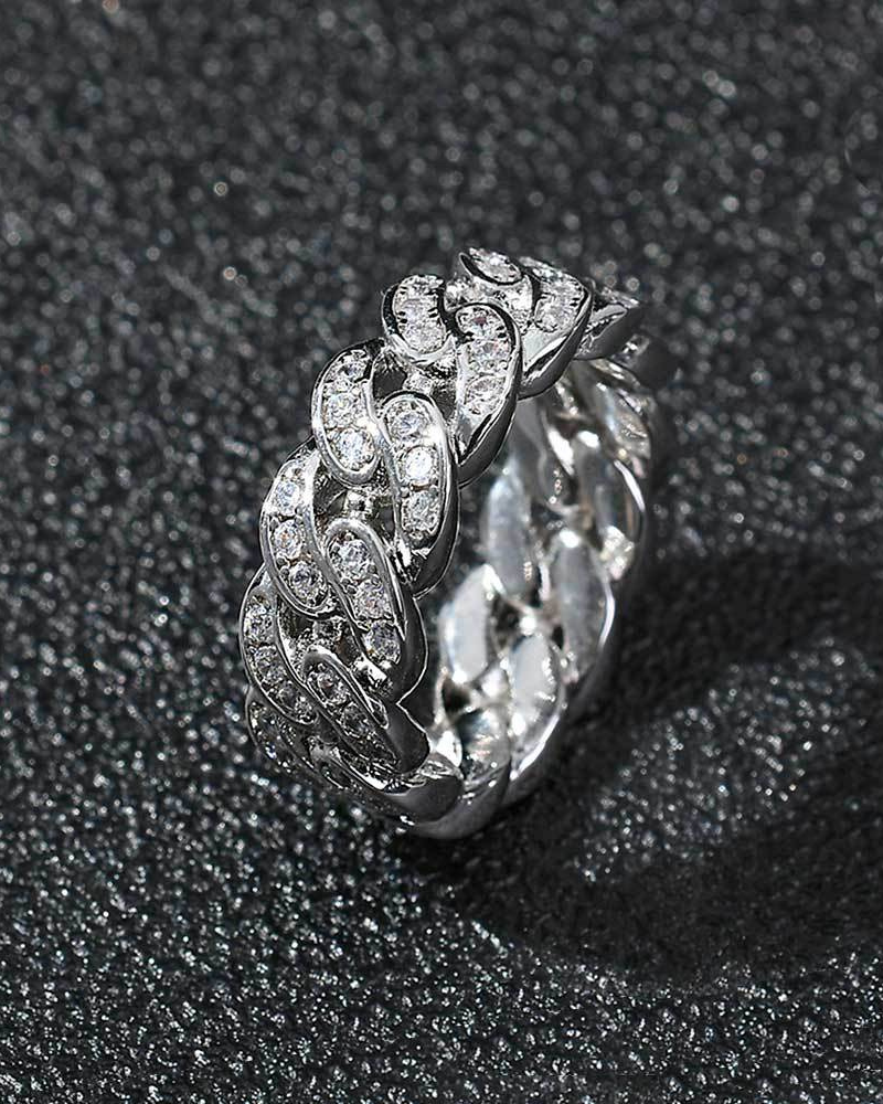 Hip Hop Iced Cuban Ring