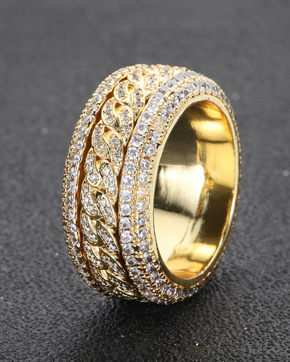 Hip Hop Rotatable Cuban Ring