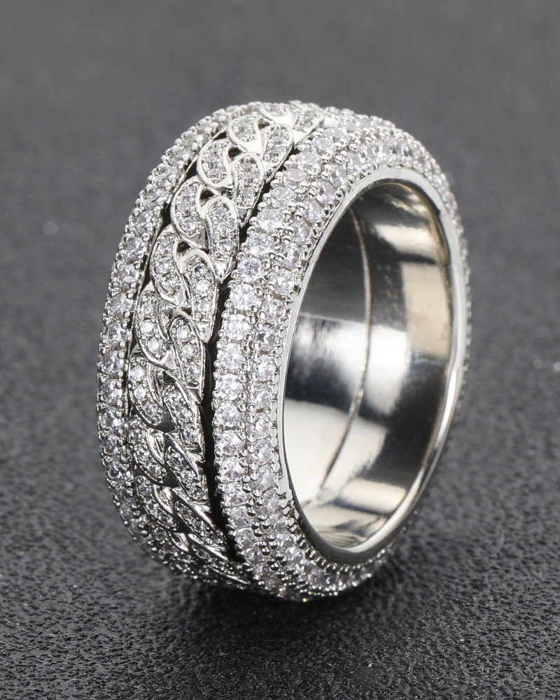 Hip Hop Rotatable Cuban Ring