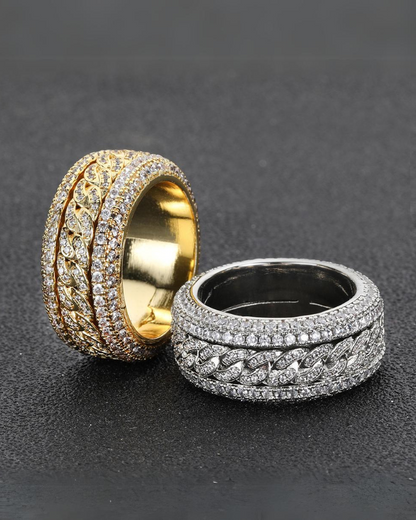 Hip Hop Rotatable Cuban Ring