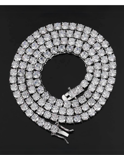 Hip Hop Tennis Cuban Link Chain Necklace