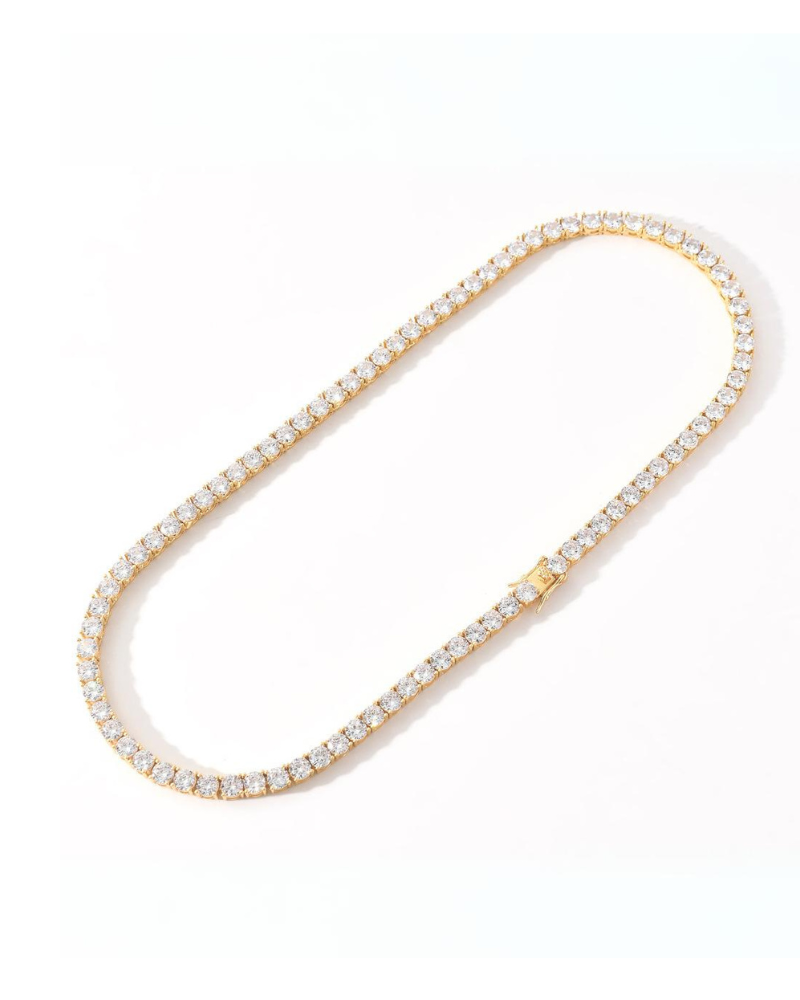 Hip Hop Tennis Cuban Link Chain Necklace