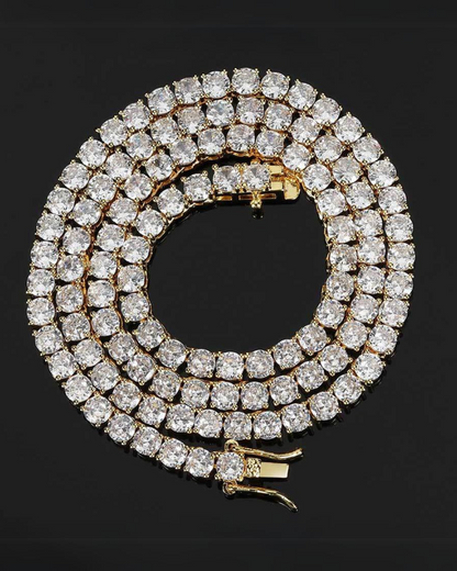 Hip Hop Tennis Cuban Link Chain Necklace