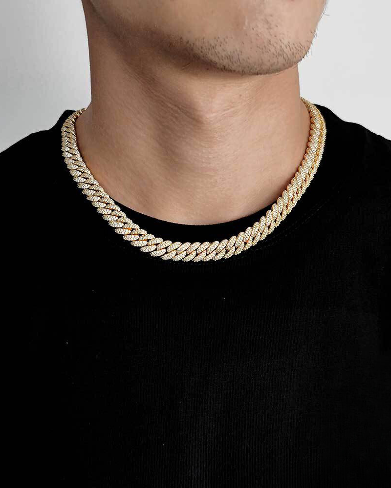 Hip Hop Stainless Steel 12mm Iced Cuban Link Chain