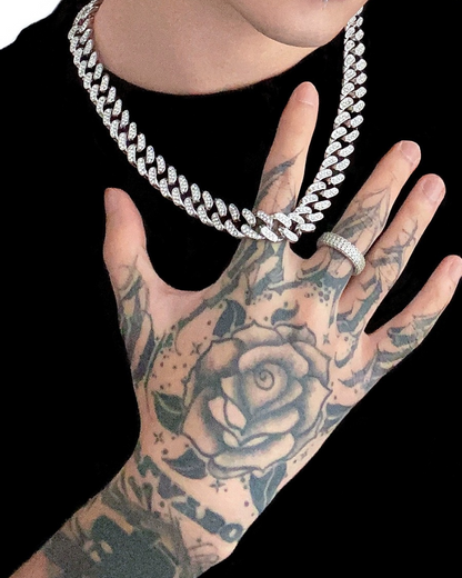 Hip Hop 12mm Iced Cuban Link Chain