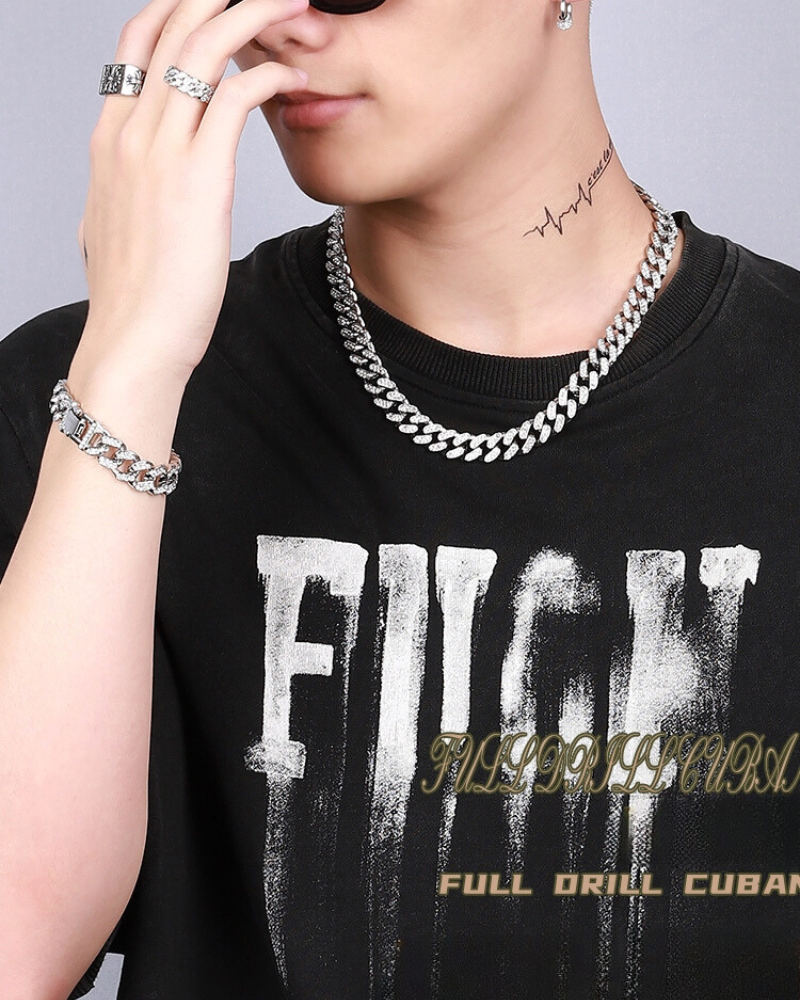 Hip Hop Stainless Steel Cuban Link Chain Necklace