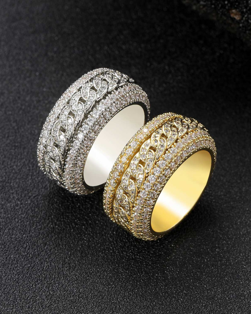 Hip Hop Rotatable Cuban Ring
