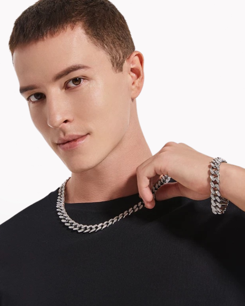 Hip Hop Titanium Steel Cuban Link Chain Necklace