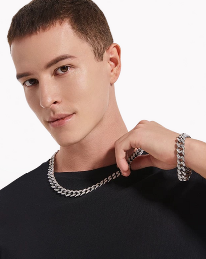 Hip Hop Titanium Steel Cuban Link Chain Necklace