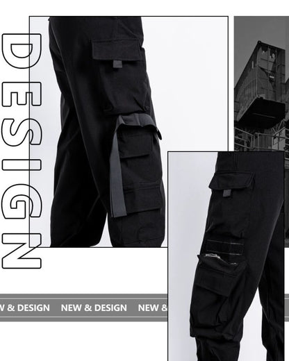 Techwear Black Multi-Pockets Women Cargo Pants