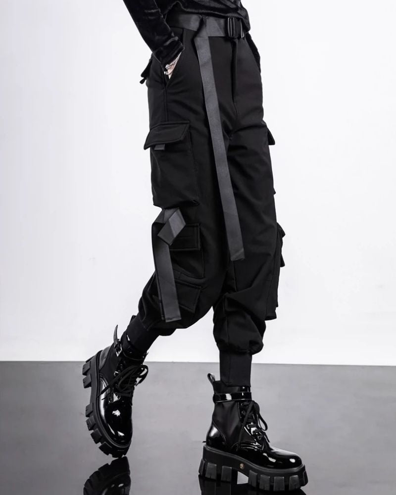 Techwear Black Multi-Pockets Women Cargo Pants