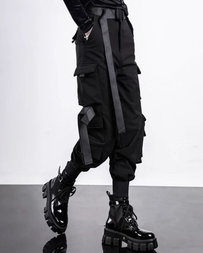 Techwear Black Multi-Pockets Women Cargo Pants