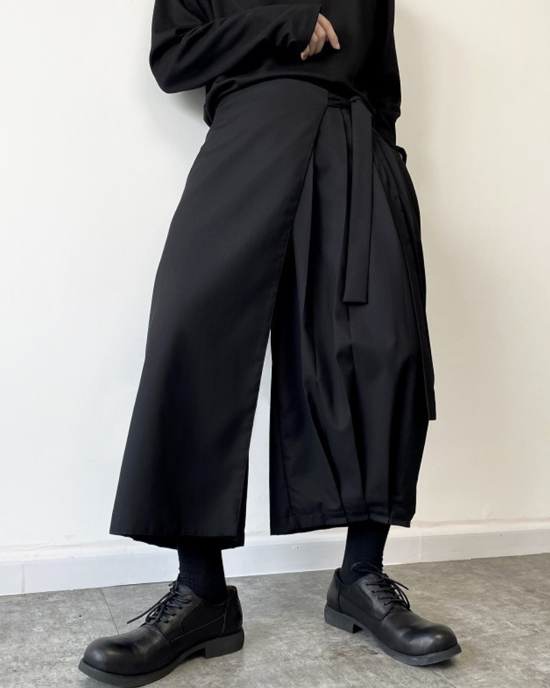 Irregular Wide-Leg Skirt Pants | Hakama Pants