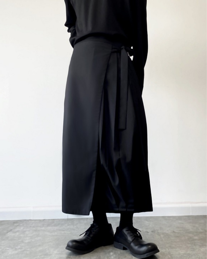 Irregular Wide-Leg Skirt Pants | Hakama Pants