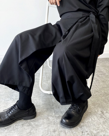 Irregular Wide-Leg Skirt Pants | Hakama Pants
