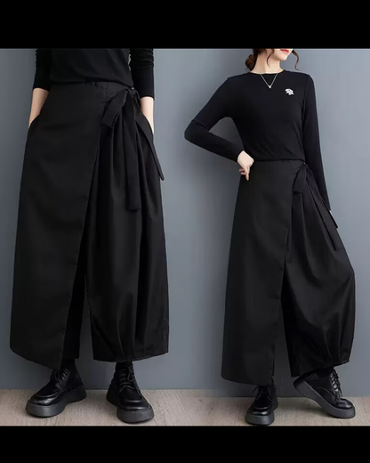 Irregular Wide-Leg Skirt Pants | Hakama Pants