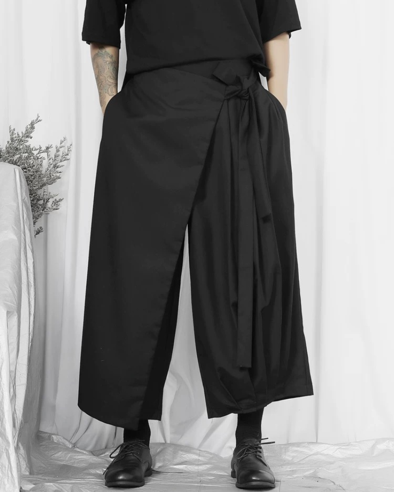 Irregular Wide-Leg Skirt Pants | Hakama Pants