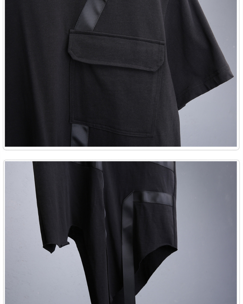 Irregular Ribbon Bat Streetwear T-Shirt